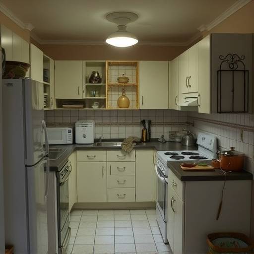 Before: Cramped kitchen space with limited counter area