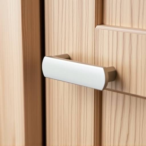 Large, easy-to-grip cabinet hardware.